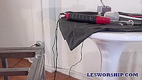 Fetish Lesbian Leigh Raven Let Out of Her Cage for Pleasure