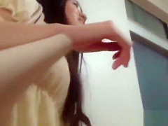 Fetish asian teenager 18+ peeing on stairs