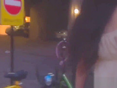 Fetish asian teenager 18+ peeing on stairs