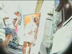 Fine asses on video, two chicks shopping upskirt porno video