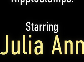 Finger Fucking Big Boobed Cougar Julia Ann Pinches her Nips
