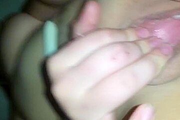 Fingering her asshole she fucks herself with vibrator