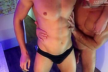 Fit Dancer Takes A Plowing