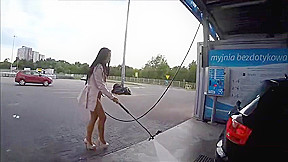 Flashing Around Gas Station