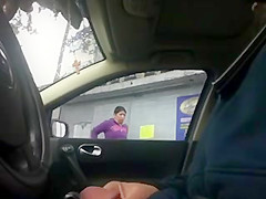 Flashing in the car 11
