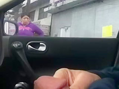 Flashing in the car 11