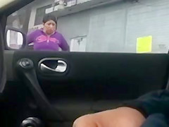 Flashing in the car 11