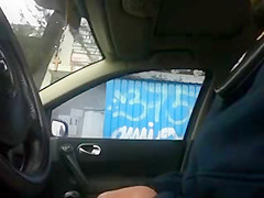 Flashing in the car 11