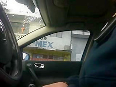 Flashing in the car 11