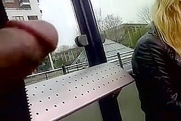 Flashing my dick in public bus stop