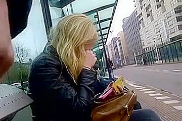 Flashing my dick in public bus stop