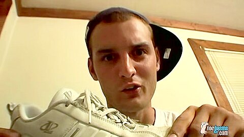 Foot Fanatic Ajax Jerks His Dick - Ajax