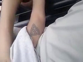 Footjob in car 2