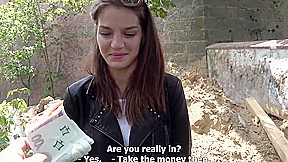 For the money a girl showed a strangers Boobs and sucked on the street   