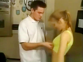 French chick gets fucked in doctor's office