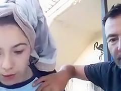 French teen 18+ With Perfect Tits Has An Older Guy Play With Her Titties