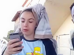 French teen 18+ With Perfect Tits Has An Older Guy Play With Her Titties