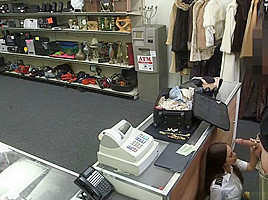 Fucking a hot stewardess in the pawn shop - XXX Pawn