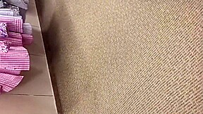 Fucking bitch in store fitting room while people are in it