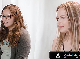 GIRLSWAY - Gorgeous teens 18+ Leana Lovings & Scarlett Sage Passionately Make Love To Each Other