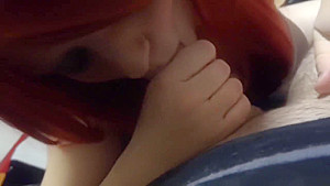 German Redhead Cum in Face