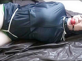 Get 2 Archive Videos With Jill Enjoying Bondage In Her Shiny Nylon Shorts