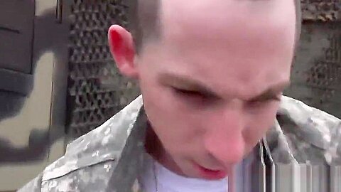 Good looking military guys went all pacifist firing loaded meatguns
