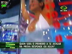 Gorgeous brunette model upskirt on tv