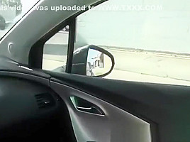 Gorgeous redhead babe with a fantastic ass gags on a cock