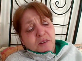 Grandma rides his hard meat