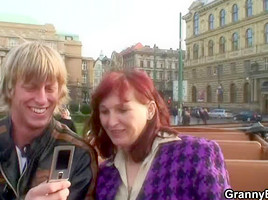 Granny tourist acquires pounded
