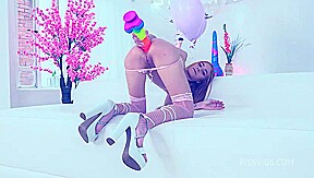 Happy Birthday LITTLE CHLOE  DAP  Anal destruction  6 on 1 + Pissing  LTP277 - PissVids