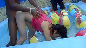 Hard core group sex in night club