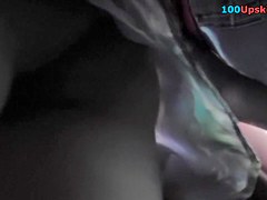 Heavenly upskirt in a crowded bus