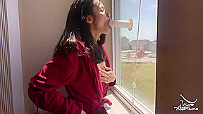 Home Alone Horny Desi Slut Sucks And Fucks Dildo On Window With Viva Athena And Mia Khalifa