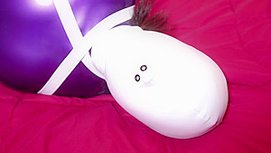 Hooded Asian In Armbinder