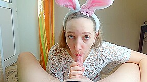 Horny Bunny Sucks The Soul Out Of Older Man Deepthroat & Throatpie I Cum In Mouth