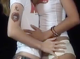 Horny Lesbians Fingering Each Other