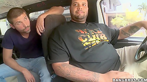 Horny dudes pick up sweet Zenya Lai and fucks her in their van