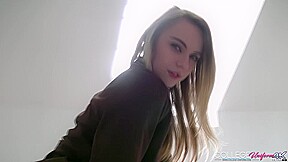 Horny student 18+ Chloe Toy Shows Off Her Uniform And Wets Her Panties!