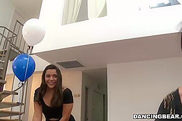 Horny woman partying