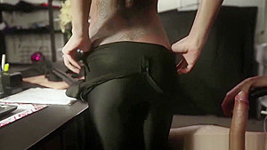 Hot Asian Ninja Gets Caught and Ties Up Cop In Office Chair and Fucks Him