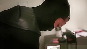 Hot Asian Ninja Gets Caught and Ties Up Cop In Office Chair and Fucks Him