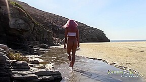 Hot Couple, Amazing Public Fucking On Beach And Jungle, Covers Her In Cum!