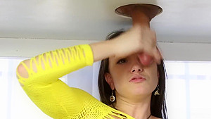 Hot Latina milking her client