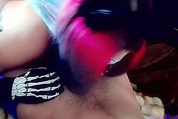 Hot Sexy Young Succubus Sucks Soul In Leather Pants