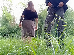 Hot Step mother - Hot Mouth Sucks Step son-in-laws Cock After Pissing And Mutual Masturbation In Nature