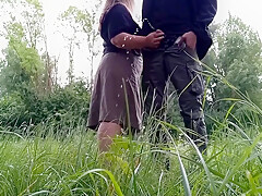 Hot Step mother - Hot Mouth Sucks Step son-in-laws Cock After Pissing And Mutual Masturbation In Nature
