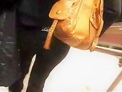 Hot ass walking in montreal tight pant