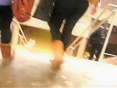 Hot ass walking in montreal tight pant